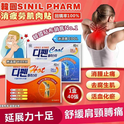 (24年11月團) 韓國 SINIL PHARM消疲勞肌肉貼(一盒40張)